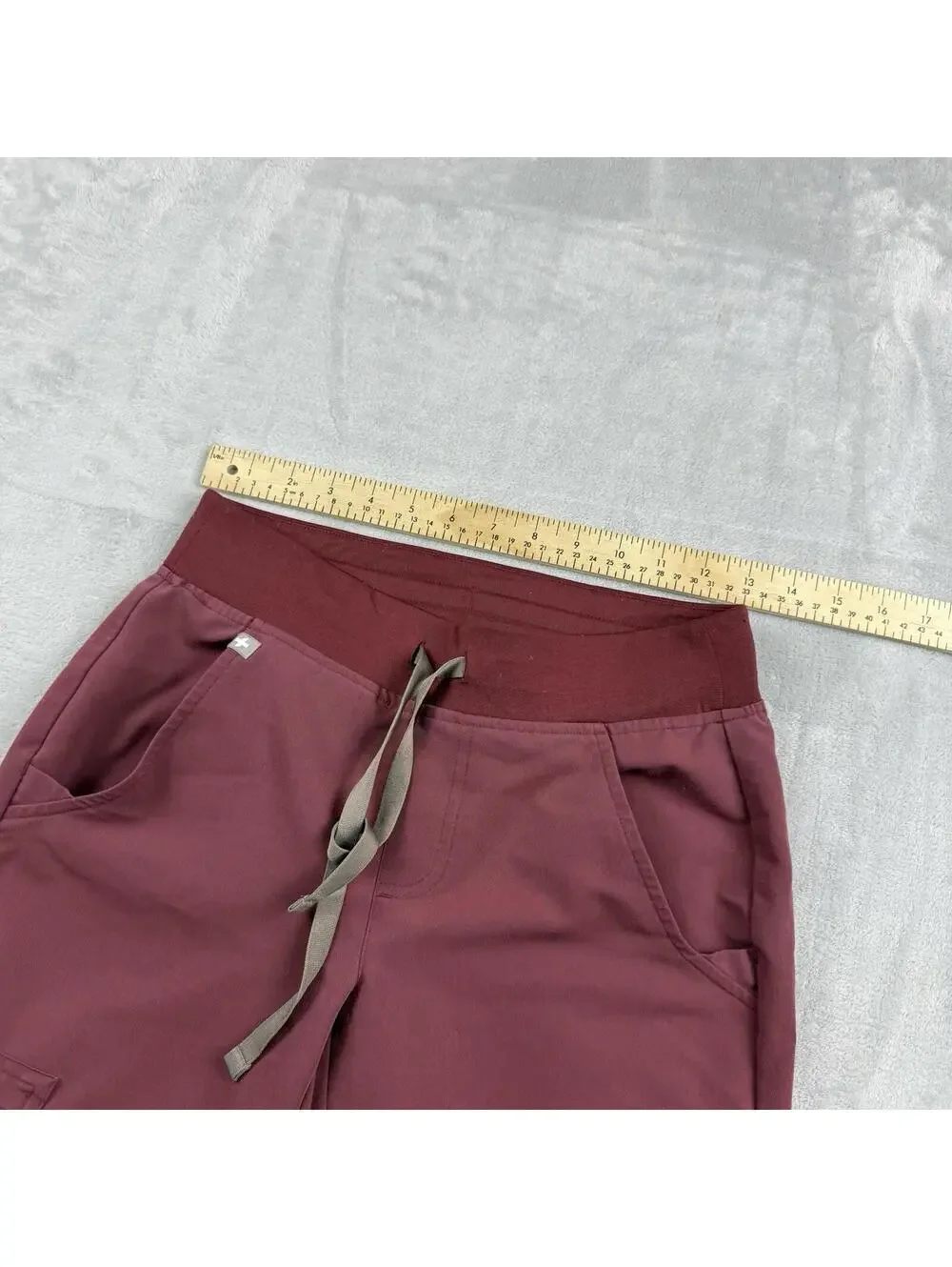 FIGS Zamora Technical Collection Jogger Scrub Pants Burgundy XXS Petite Uniform
